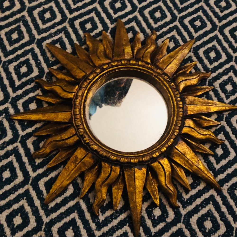 Gold Copper Sun Mirror wall decor Boho
